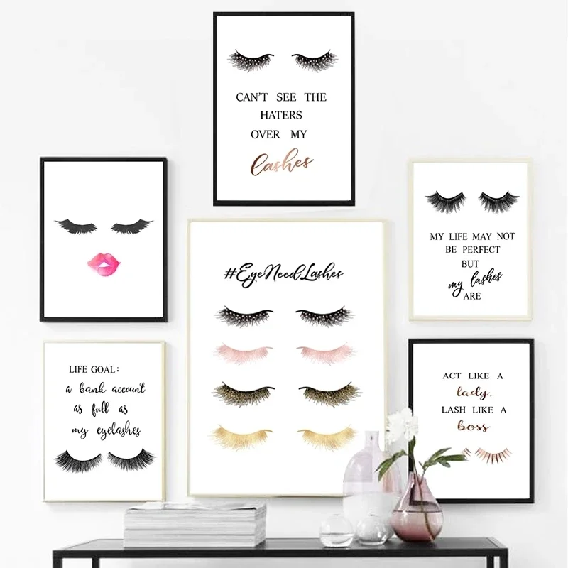 Eyelash Extension Quotes - 1 pieza de lienzo sin marco