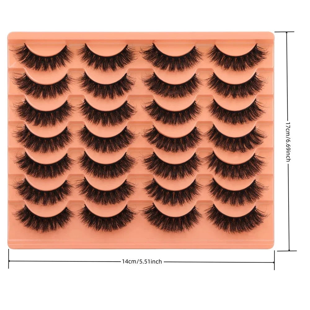 14 Pares de Pestañas Postizas  - Eyelash Extension Volume Cat Eye reseña y precio
