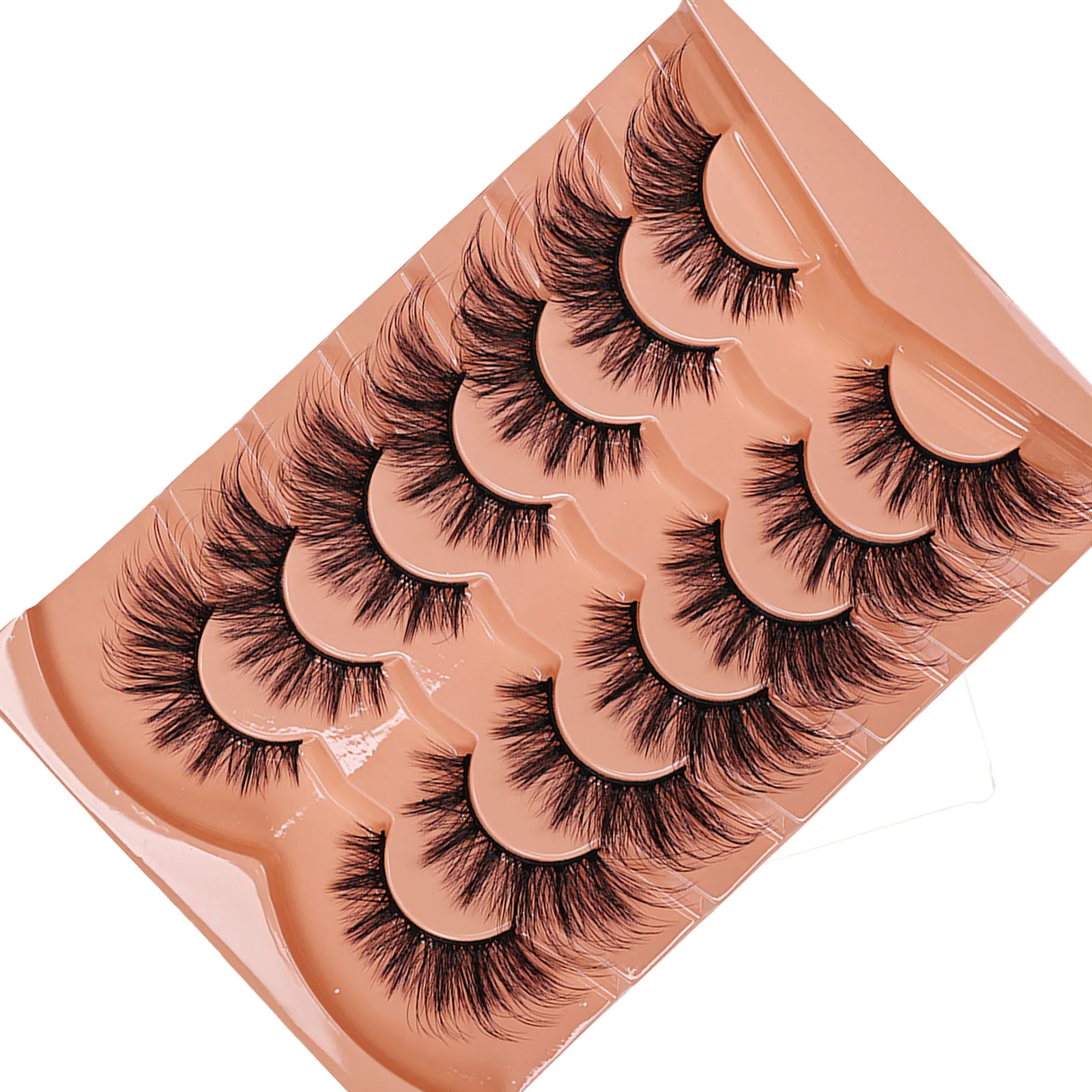 7 Pares de Pestañas Postizas 3 - Eyelash Extension Cat Eye Wispy reseña y precio