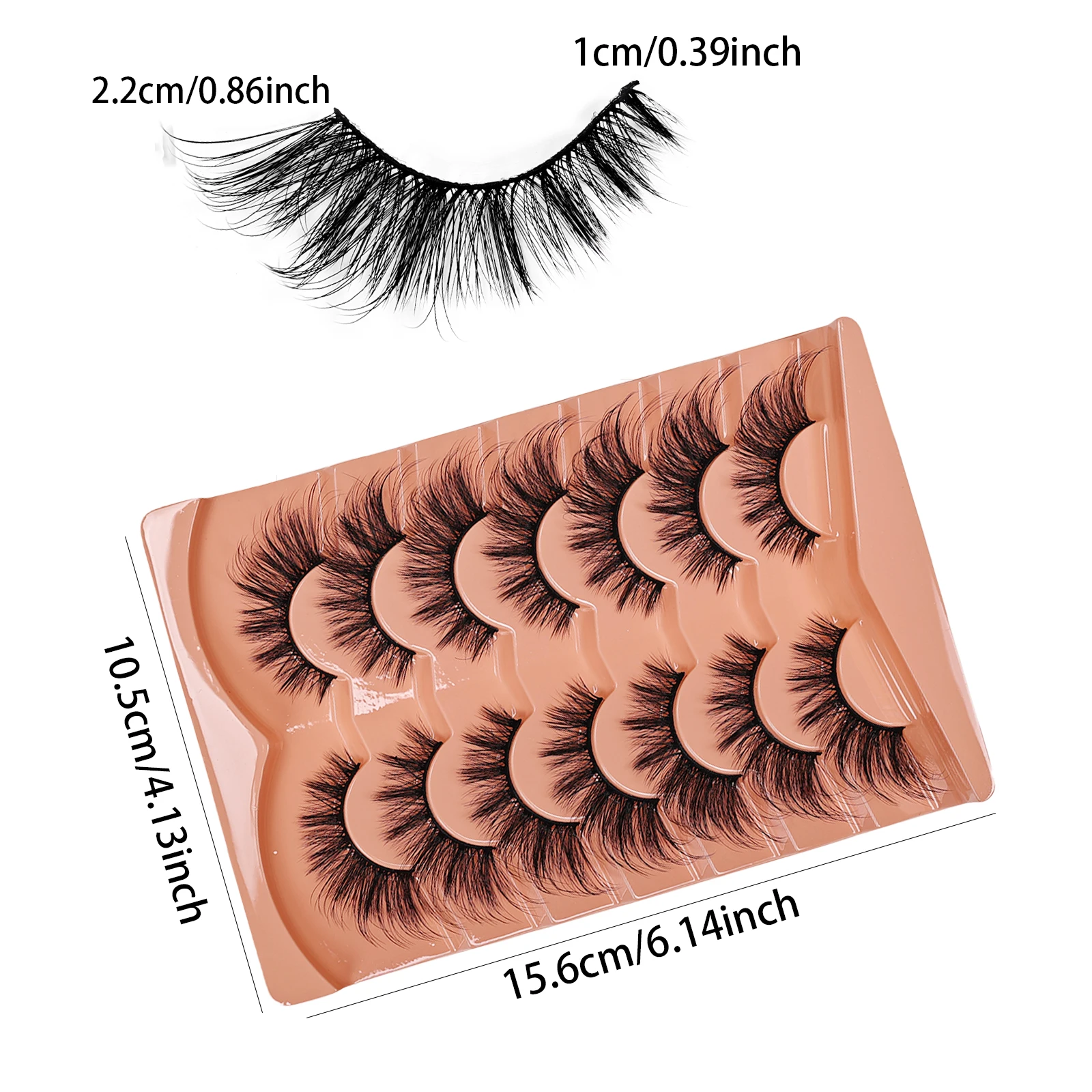 7 Pares de Pestañas Postizas 3 - Eyelash Extension Cat Eye Wispy reseña y precio