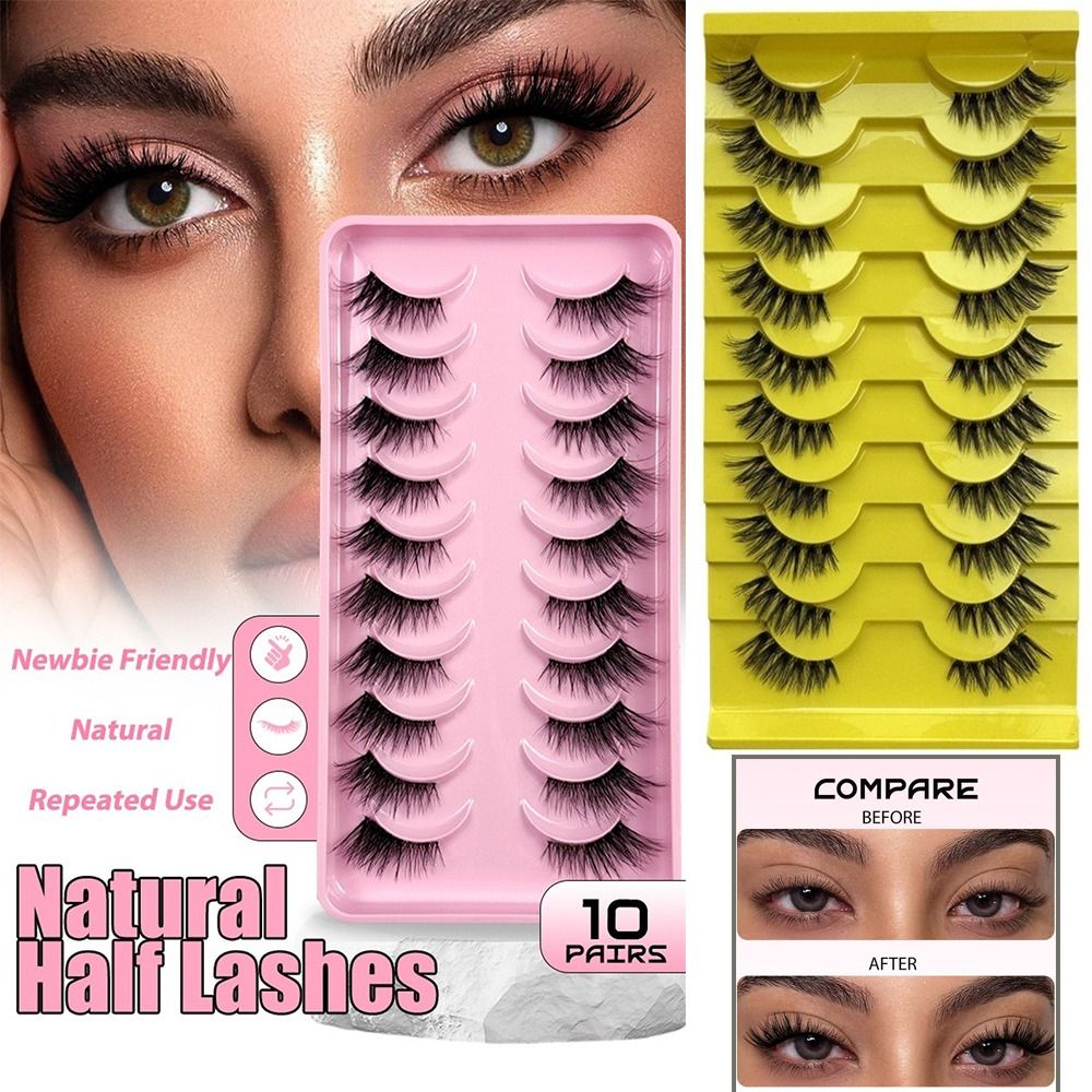 10 Pares de Pestañas Postizas  - Eyelash Extension Volume Cat Eye reseña y precio