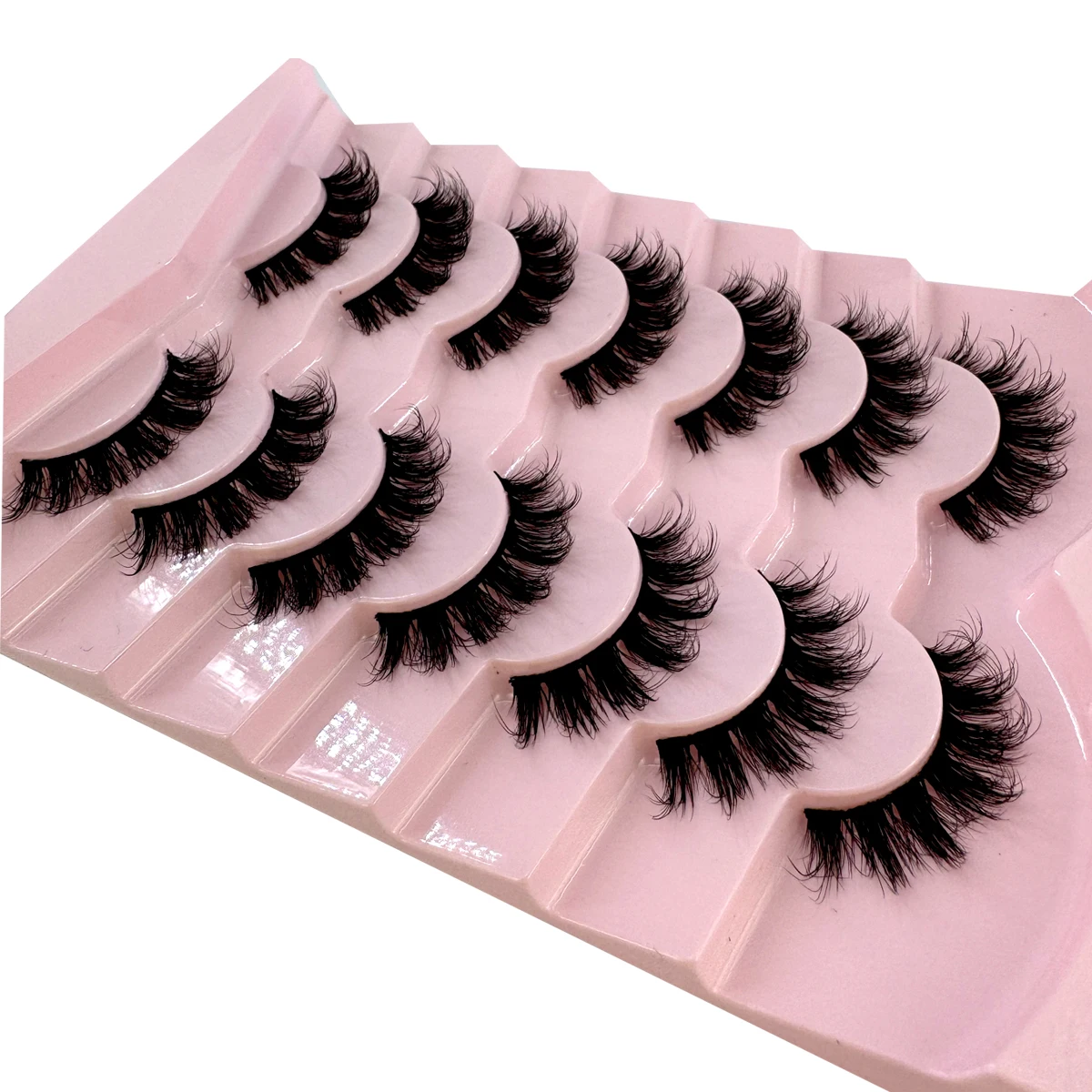 AMSDCN 7 Pares de Pestañas Pos - Eyelash Extension Volume Cat Eye reseña y precio