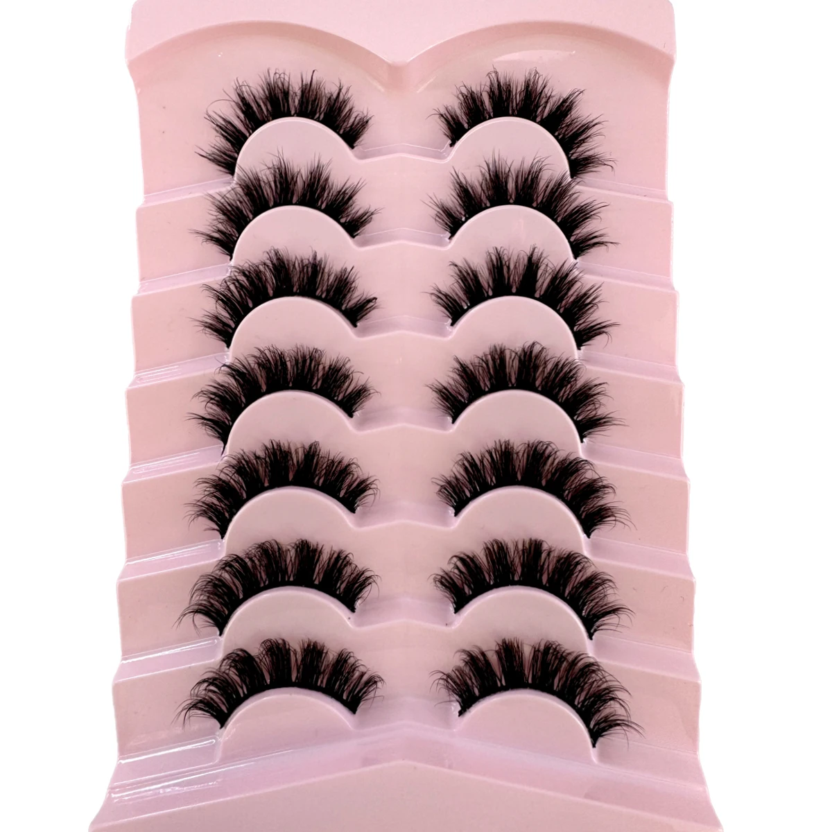 AMSDCN 7 Pares de Pestañas Pos - Eyelash Extension Volume Cat Eye reseña y precio