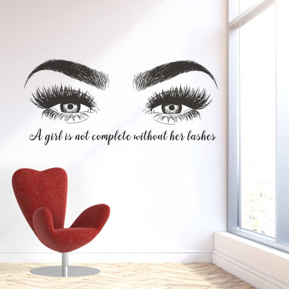 Pegatina de pared de vinilo pa - Eyelash Extension Quotes reseña y precio