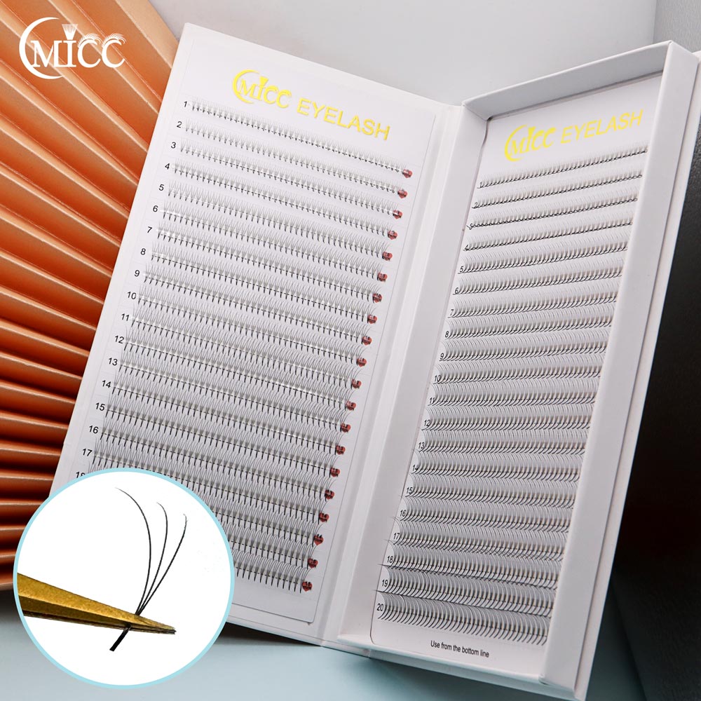 40 líneas 2D 1600 ventiladores - Eyelash Extension Russian reseña y precio