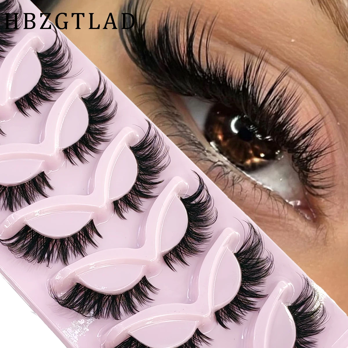 HBZGTLAD 7 pares de pestañas p - Eyelash Extension Volume Cat Eye reseña y precio