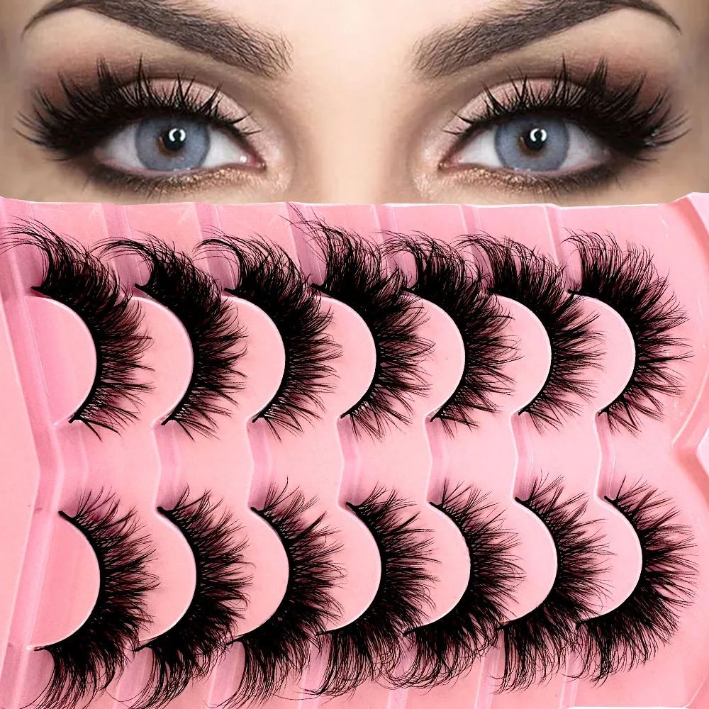 7 pares de pestañas postizas g - Eyelash Extension Volume Cat Eye reseña y precio